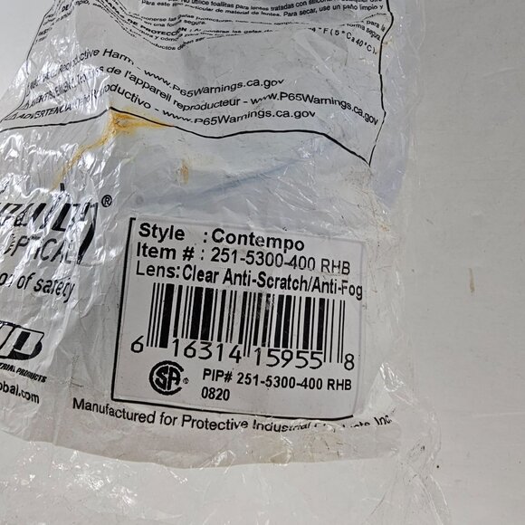 Bouton Optical Clear Anti-Scratch Anti-Fog Safety Goggles Contempo Style - Picture 4 of 8